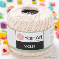 Пряжа для вязания Yarnart Violet 6282 (282 м, молочный, 6 мотков)