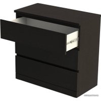 Комод Mio Tesoro Варма 3 (шпон ясень, черный)