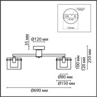 Люстра Lumion Verdi 6587/5C