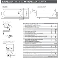 Ванна Smavit Cassia Titanium 160x70 (ножки Standart, шумоизоляция)