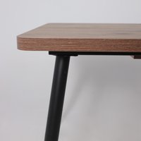 Кухонный стол Мамадома Borg radial-120 раздвижной 120-160х80 (дуб веллингтон/черный)