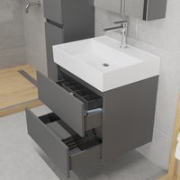 Lauter Тумба с умывальником Mia 60 + Optima 60.5 (графит)