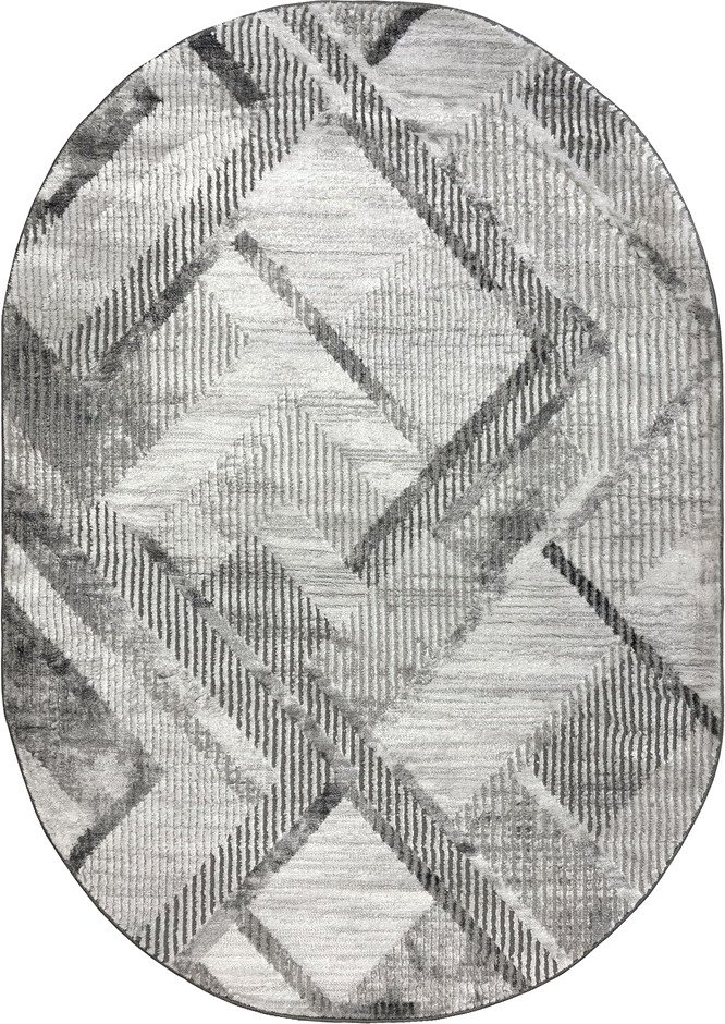 

Ковер для жилой комнаты Safyun Eva LZ122-GREY-ANTRASIT-OVAL (1.4x2)