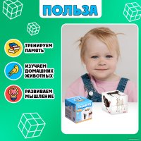 Развивающая игра Zabiaka IQ Умникуб: Домашние животные 9837074