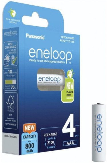 

Аккумулятор Panasonic Eneloop AAA 800mAh 4 шт BK-4MCDE/4BE