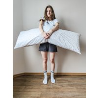Спальная подушка Martoo Дакимакура 150x50 DK-GRST/WT (серые звезды на белом)