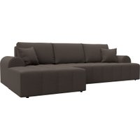 Угловой диван Лига диванов Лига-080 угол левый 134741L (рогожка Амур 05 коричневый)