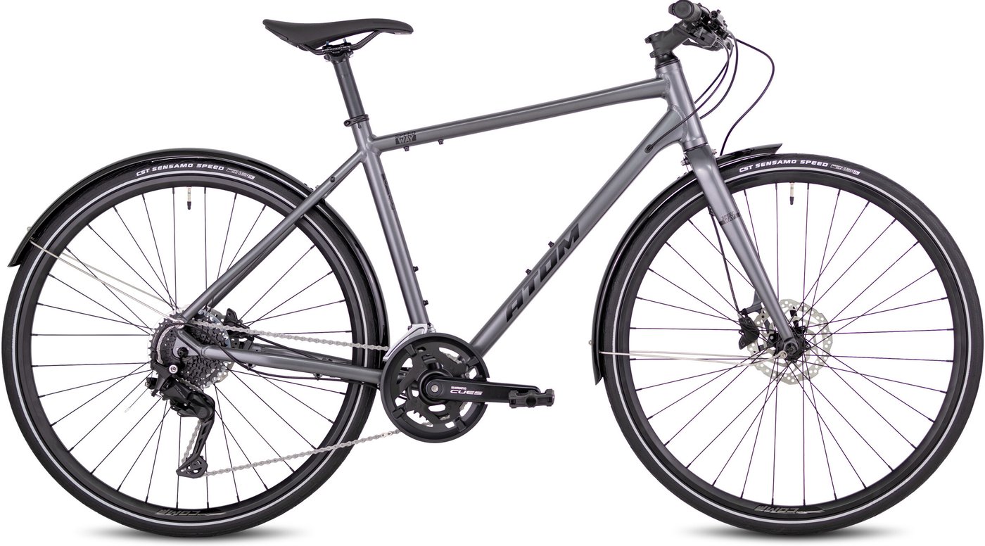 Велосипед Atom Symbiotic Speed XL 2024 (Silk Dark Silver)