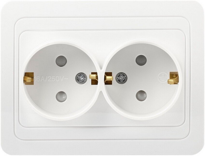 Розетка SmartBuy Марс SBE-02w-16-S2-1Z