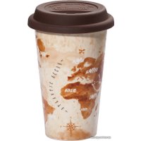 Многоразовый стакан DeLonghi DLSC056 0.3л (бежевый/коричневый)