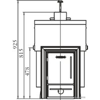 Банная печь Термофор Скоропарка 2012 Inox Люмина черная бронза