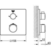 Смеситель без скрытого механизма Grohe Grohtherm 24079000
