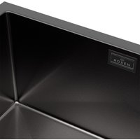 Кухонная мойка Roxen Uno 560210-54B-V графит/текстурная PVD покрытие (с ролл-матом и дозатором)
