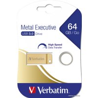 USB Flash Verbatim Metal Executive USB 3.0 64GB (золотистый)