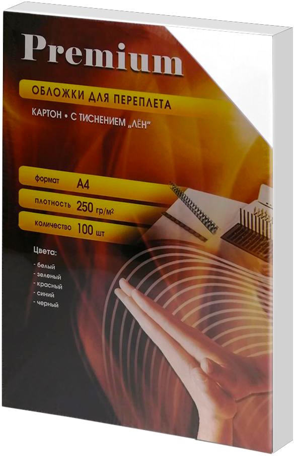 

Картонная обложка для переплета Office-Kit LWA400250 A4 250 г/м2 100 шт (лен, белый)