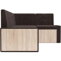 Угловой диван Мебель-АРС Таллин 191x83x121 (кордрой коричневый)