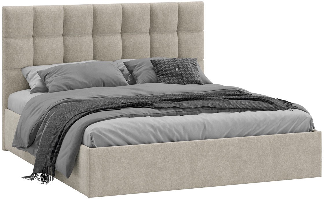 

Кровать Трия Эмбер универсальный тип 1 с ПМ 160x200 (микровелюр Jercy Cream)
