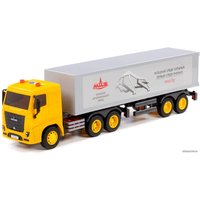 Грузовик Полесье МАЗ автомобиль-тягач с полуприцепом инерционный 94124