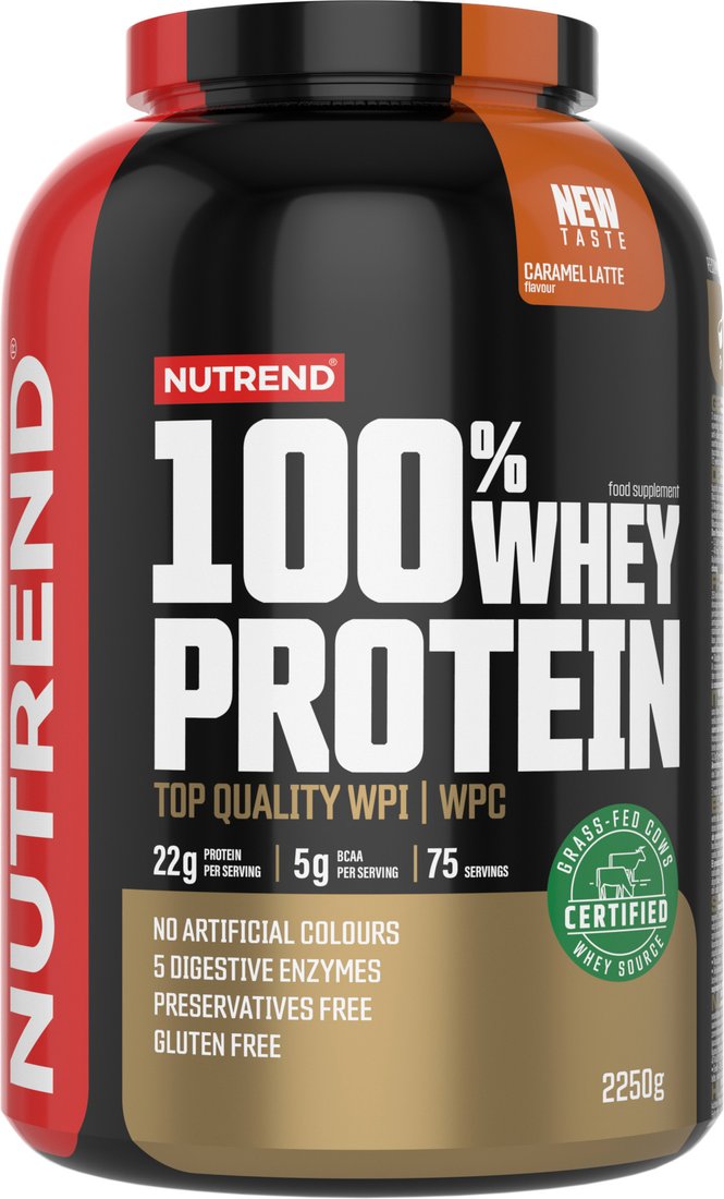 

Протеин сывороточный (изолят) Nutrend 100% Whey Protein (2250г, карамельный латте)