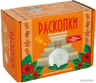 Набор для опытов Раскопки Майя с монетами dig-27
