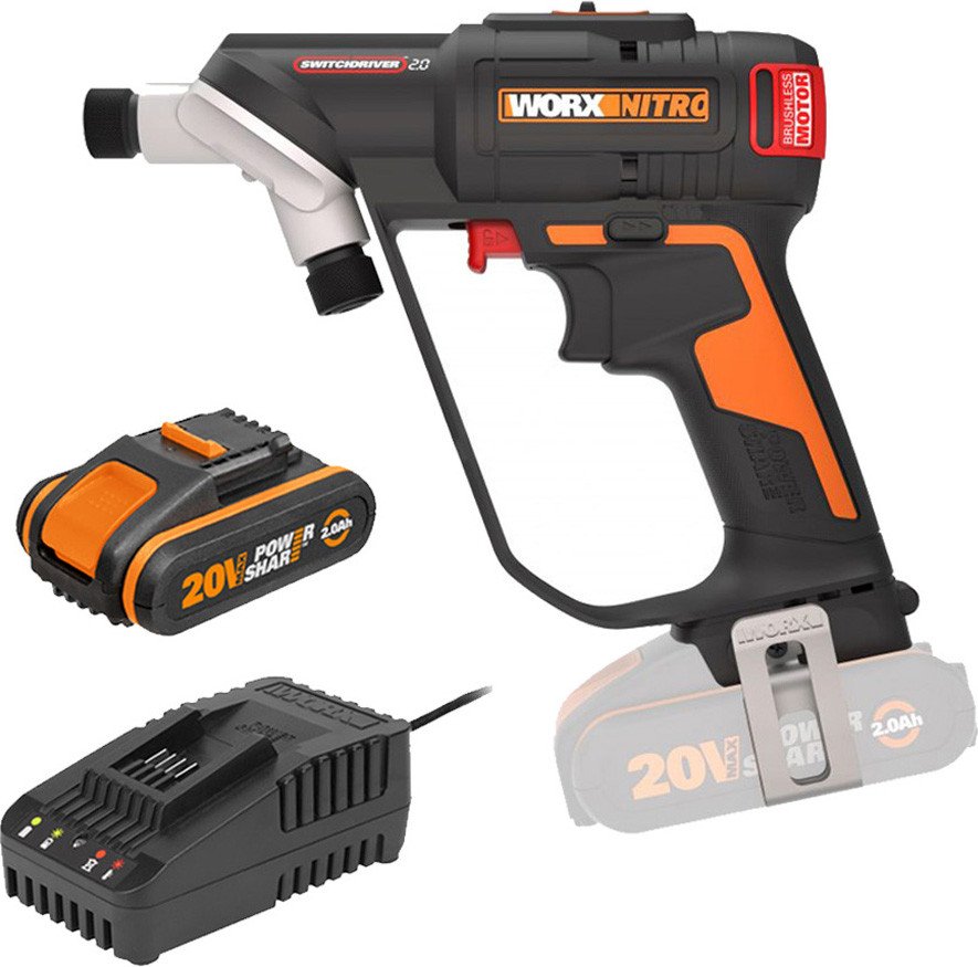 

Дрель-шуруповерт Worx Switchdriver 2.0 WX177 (с 1-им АКБ, кейс)