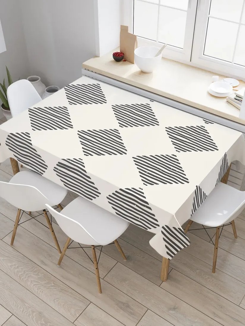 

Скатерть JoyArty Современные полосы в квадратах tc_103012 (120x145)