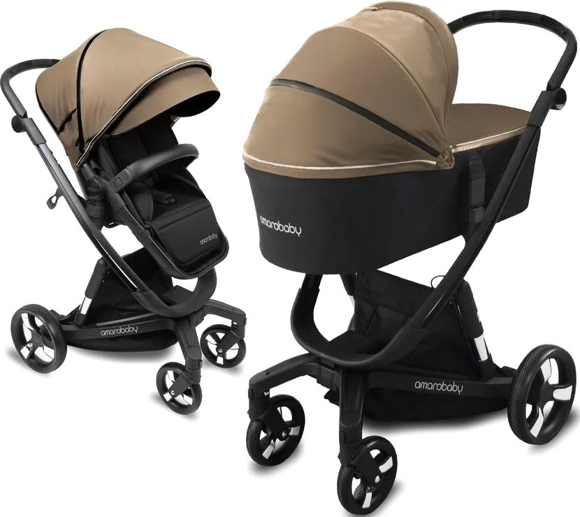 

Универсальная коляска Amarobaby Tutum (2 в 1, бежевый)