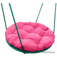 Подвесные качели M-Group Гнездо в оплетке 0.8м 17059908 (розовая подушка)