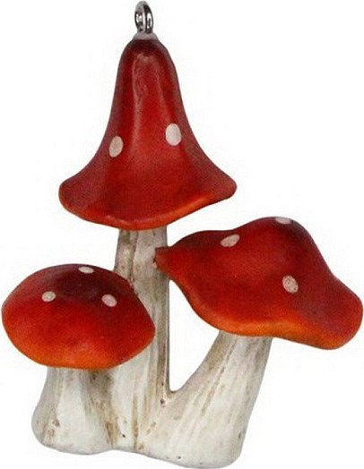 

Елочная игрушка Gisela Graham Potting Shed Мухомор тройной 11158_2