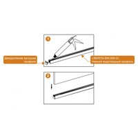 Душевая стенка Cezares LIBERTA-L-1-TB-90-C-NERO