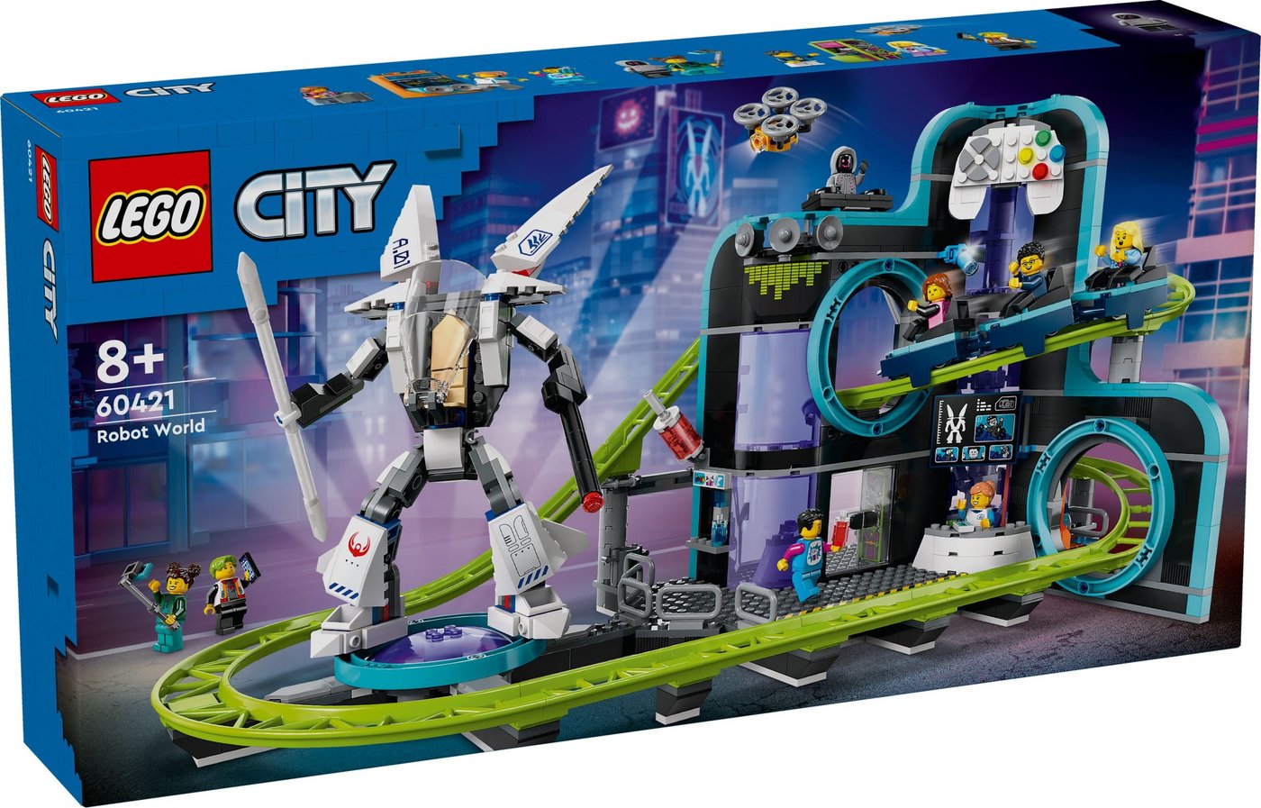 Конструктор LEGO City 60421 Парк американских горок «Мир роботов»