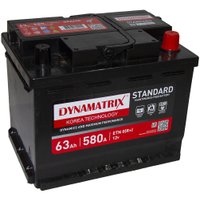 Автомобильный аккумулятор Dynamatrix Standard R+ 580A (63 А·ч)