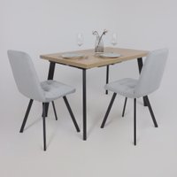 Кухонный стол Listvig Hagen 140 раздвижной, 140-180x85 (дуб вотан/черный)