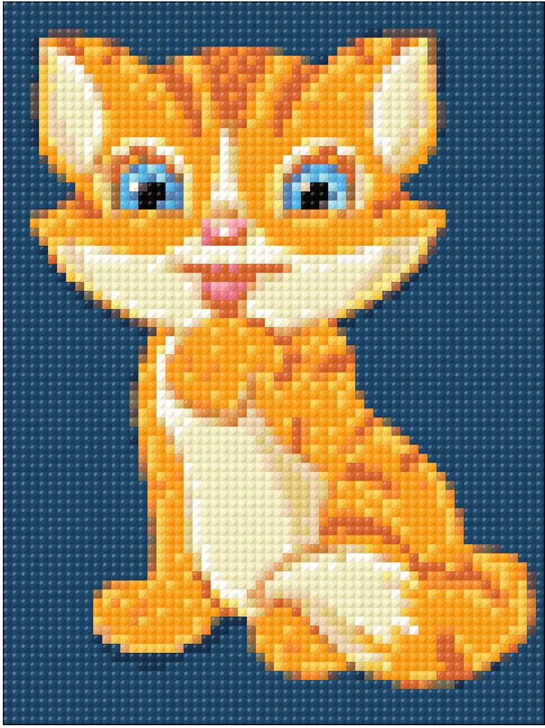 

Алмазная мозаика Wizardi Котик WD301