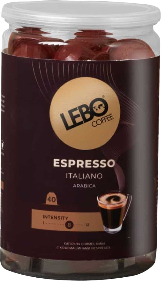

Кофе в капсулах LEBO Coffee Espresso Italiano 220 г