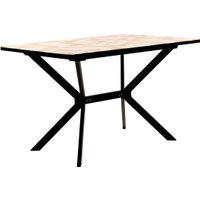 Кухонный стол ВВР Миллер 3D (5/черный №7, стекло 120-160/80)