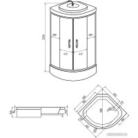 Душевая кабина Erlit ER350926-C3 90x90