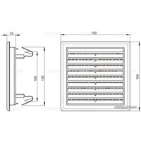 Вентиляционная решетка Alcaplast AVM150 150x150 с пружинками