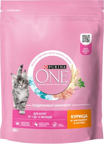 Purina ONE для котят с курицей и цельными злаками 200 г