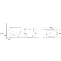 Унитаз приставной Roxen Antares 650185-01 Rimless Soft Close