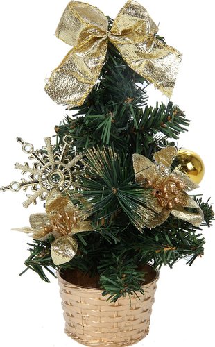 Елочка настольная Сима-ленд Золотой декор (зеленый/золотой) [706038]