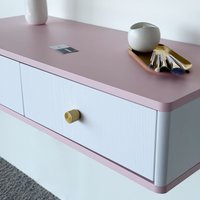 Туалетный столик без зеркала Shtabe Royal 5310 эко (зефир/р.золото)