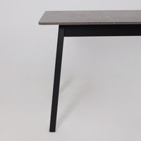 Кухонный стол Мамадома Tirk radial-94 раздвижной 94-126х64 (дымчатая керамика/черный)