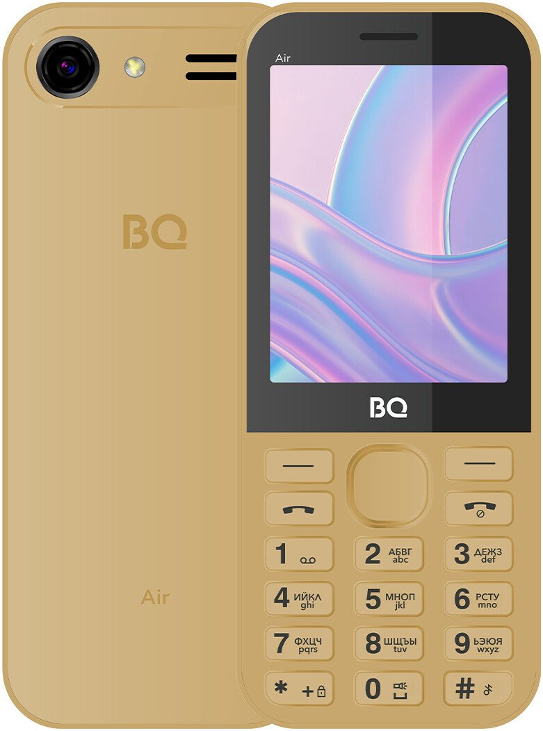 Кнопочный телефон BQ 2843 Air (золотистый)