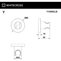 Держатель душевой лейки Whitecross Y1006GLB (брашированное золото)