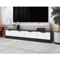 Тумба Интерлиния ТВ Концепт КТ-ТВ4-35 Техно (антрацит/белый)