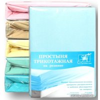 Простыня Альвитек Трикотажная на резинке 140x200x20 ПТР-Г-140 (голубой)