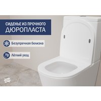 Унитаз напольный Lauter W76 P-TRAP 21122762 + гигиенический душ Infinity 21LT0103CH (горизонтальный выпуск)
