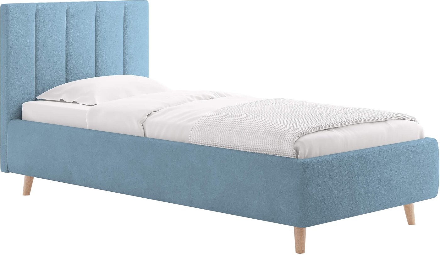 Кровать Сонум Alma 90x200 (замша голубой)