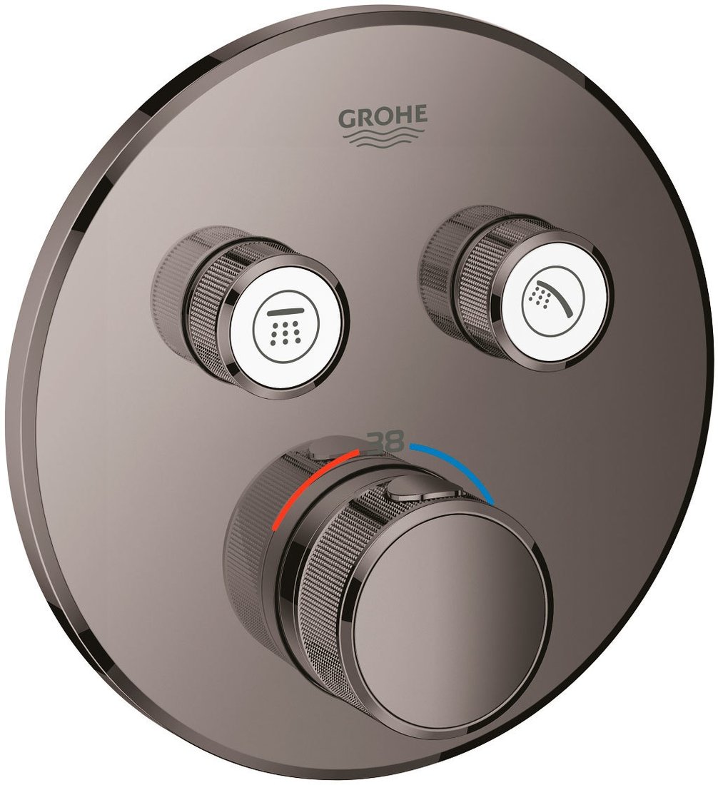 

Смеситель без скрытого механизма Grohe Grohtherm SmartControl 29119A00 (темный графит)